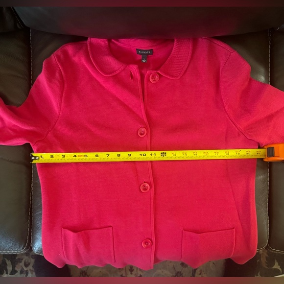 Talbots Women’s bright pink cardigan. Size large. EC-don’t think I ever wore! - Picture 5 of 7